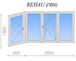 Остекление балкона rehau