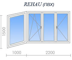 Остекление балкона rehau